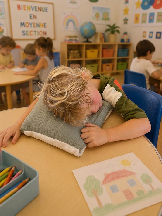 Le coussin de sieste avec cordon