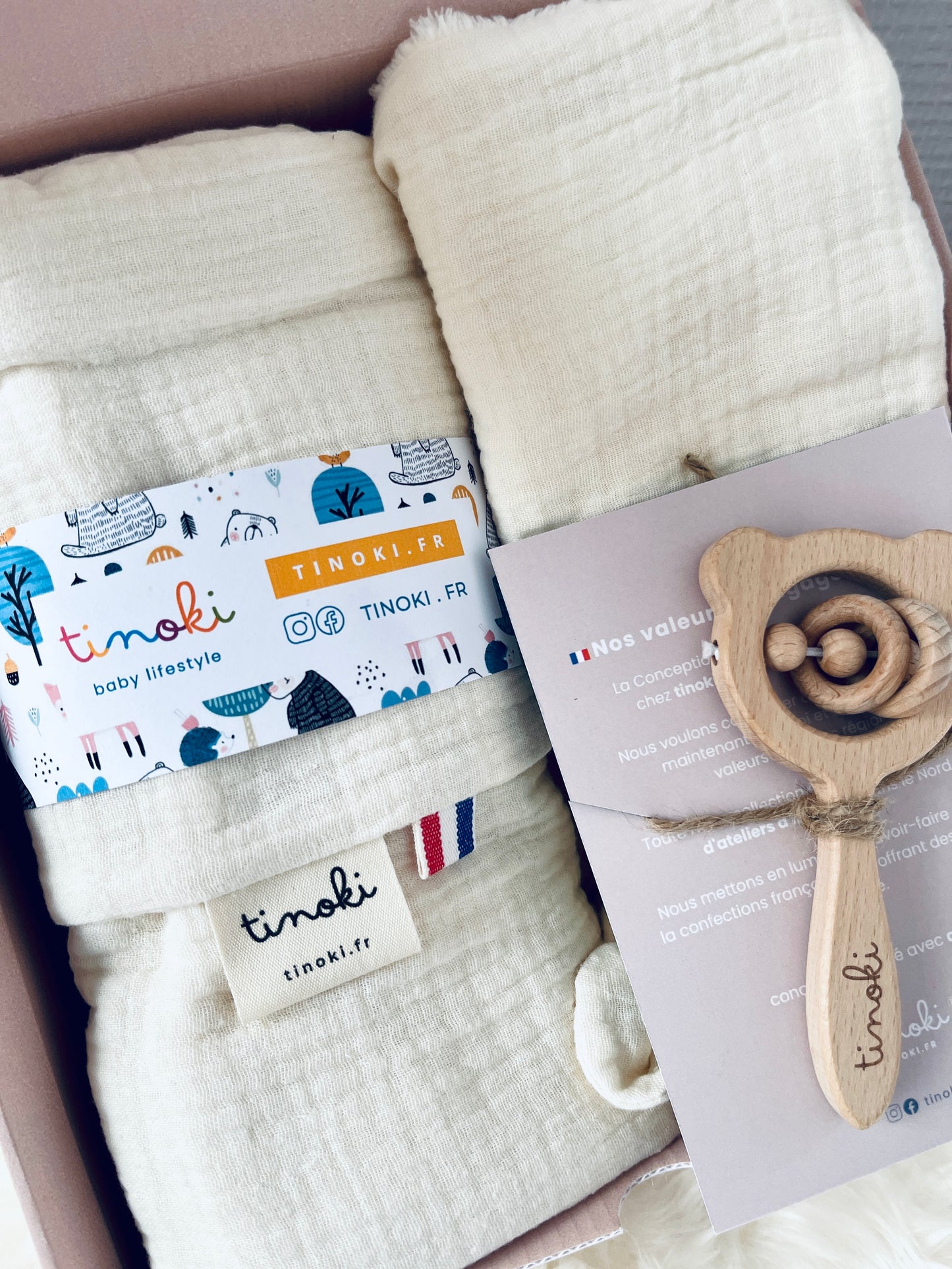 Coffret SACHA (Doudou+Lange+trousse XXL)
