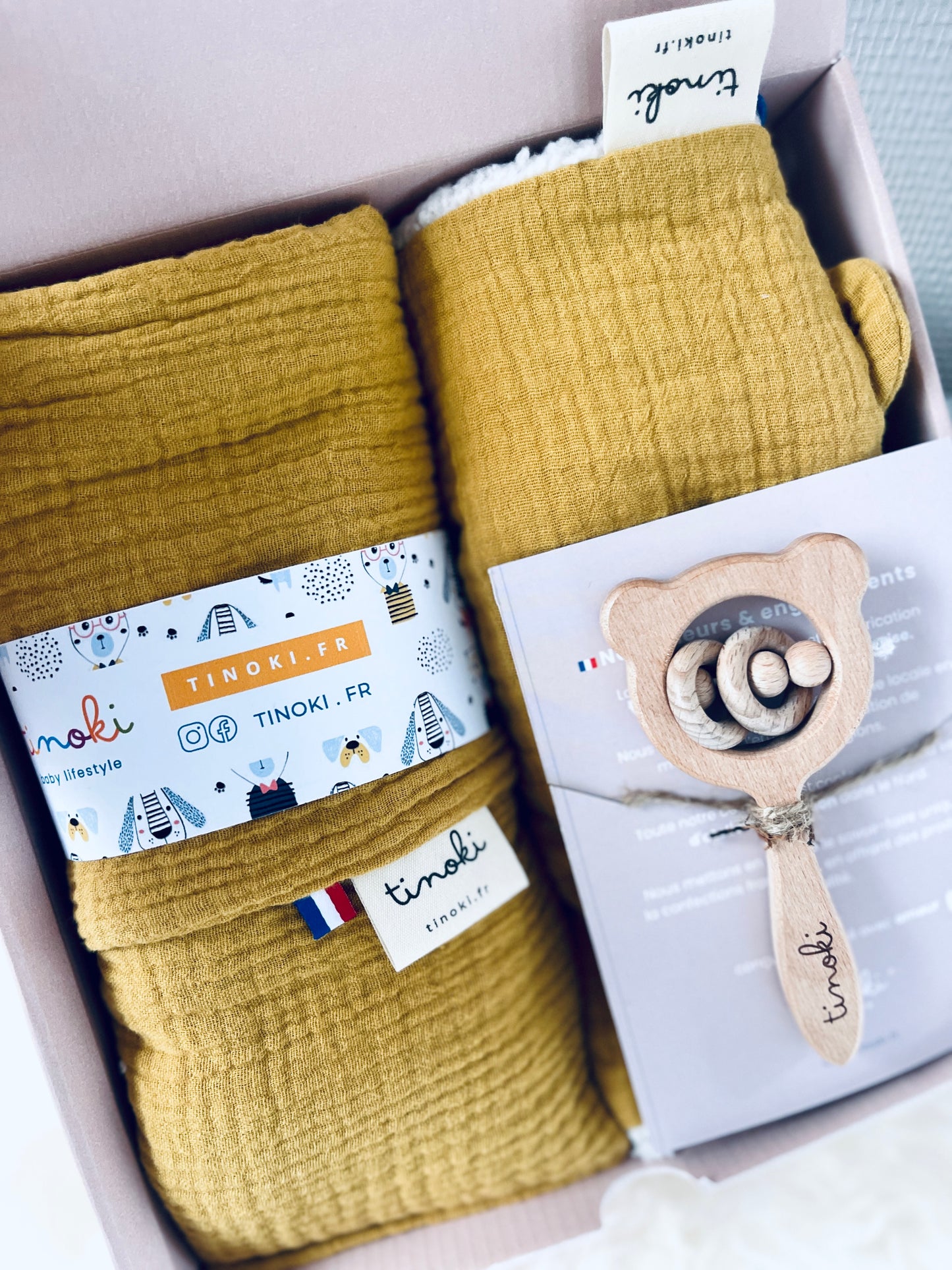 Coffret SACHA (Doudou+Lange+trousse XXL)