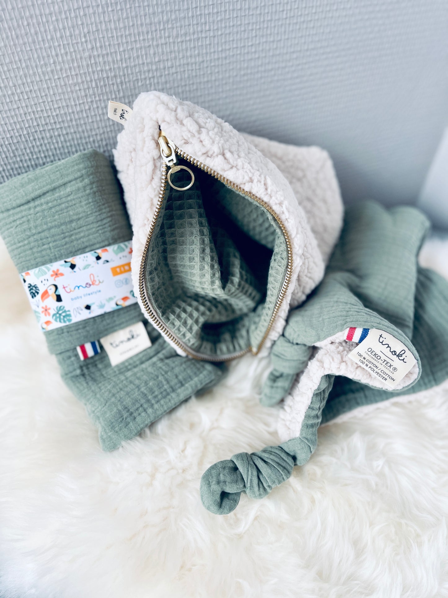 Coffret SACHA (Doudou+Lange+trousse XXL)
