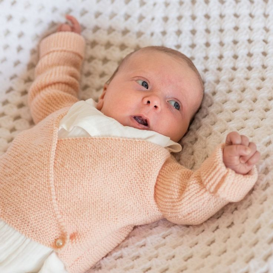 Layette bébé tricoté main