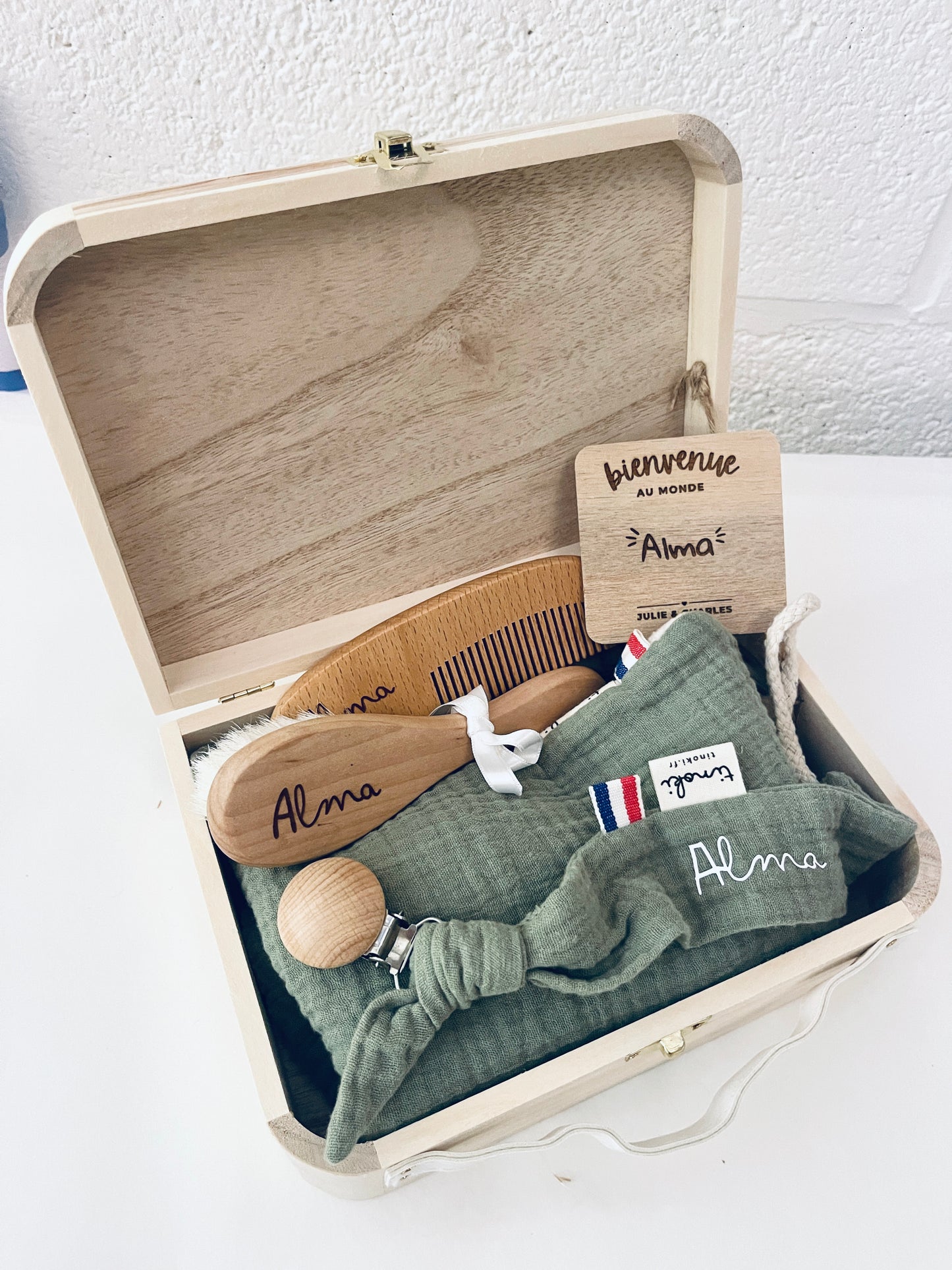 Valisette en bois Personnalisée