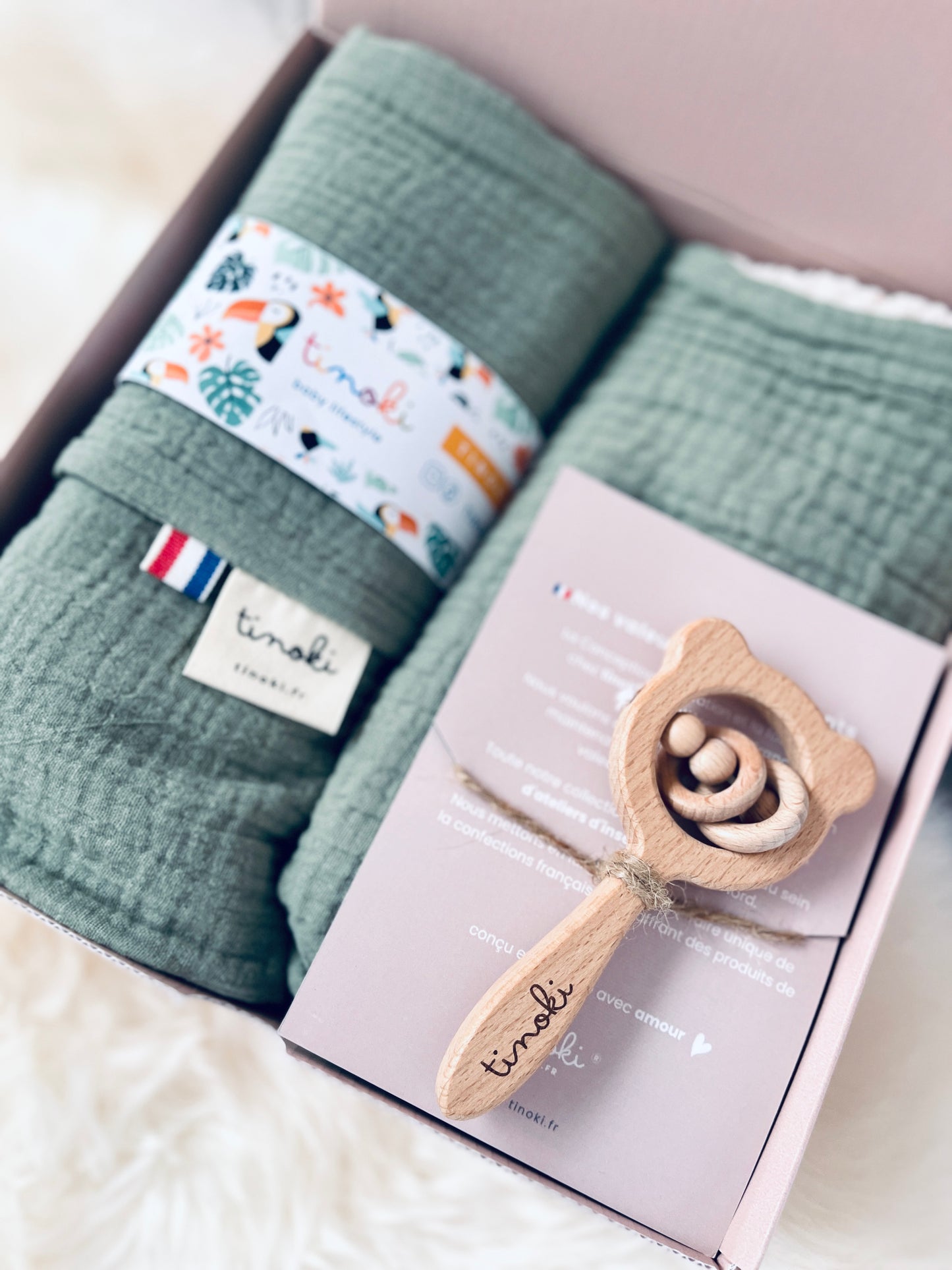 Coffret SACHA (Doudou+Lange+trousse XXL)