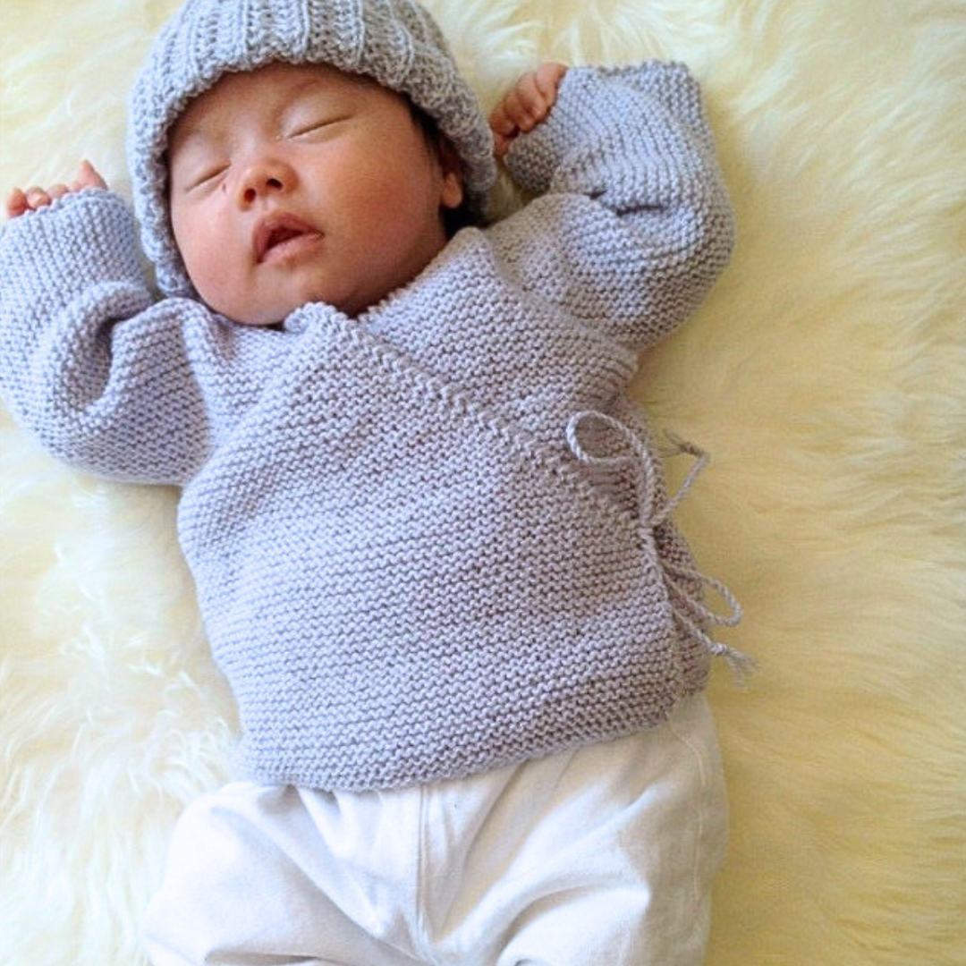 Layette bébé tricoté main