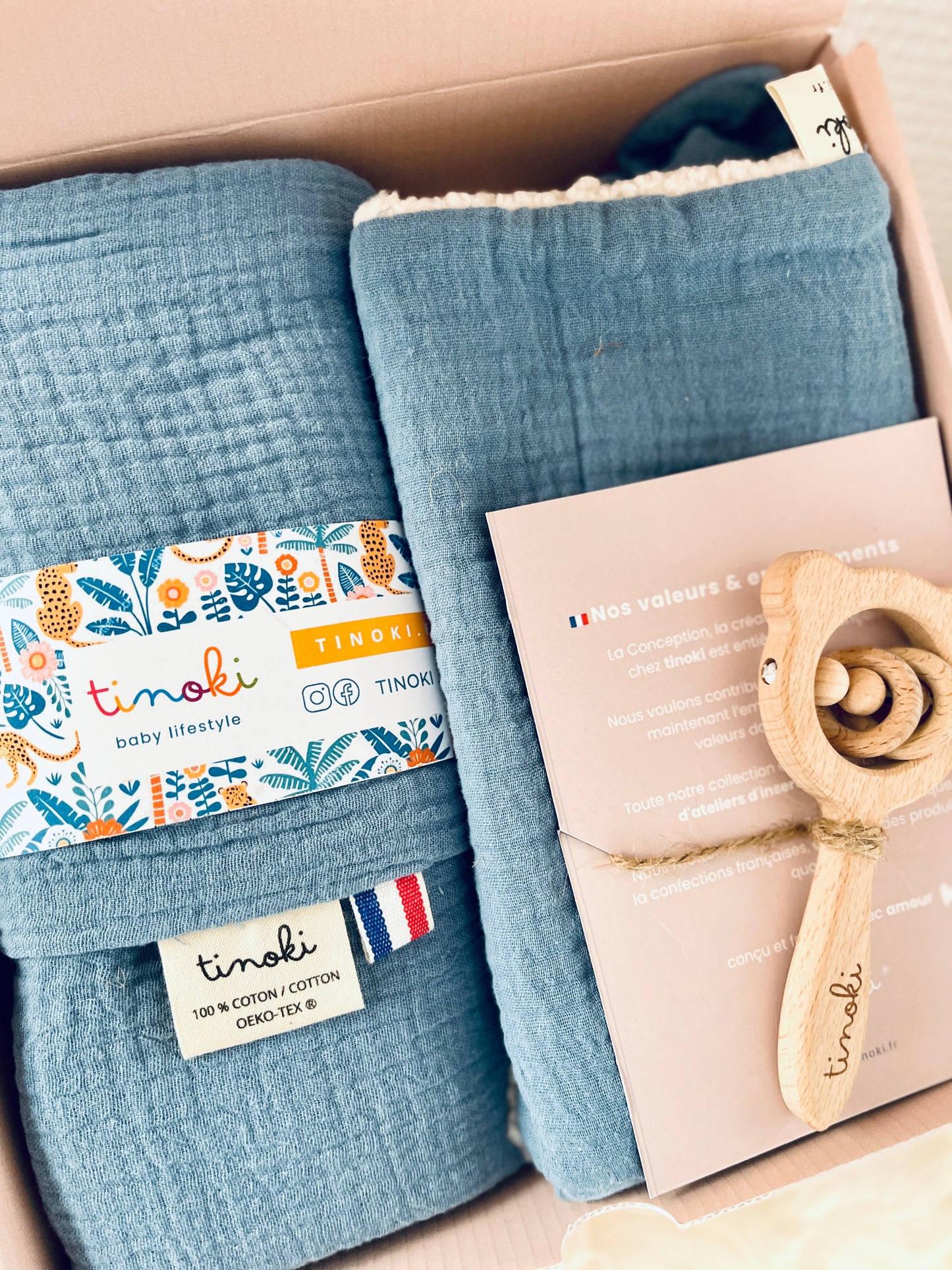Coffret SACHA (Doudou+Lange+trousse XXL)
