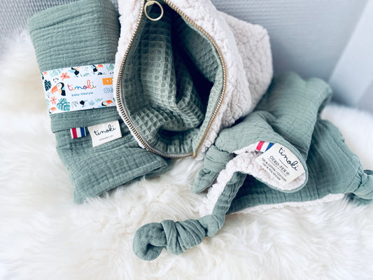 Coffret SACHA (Doudou+Lange+trousse XXL)