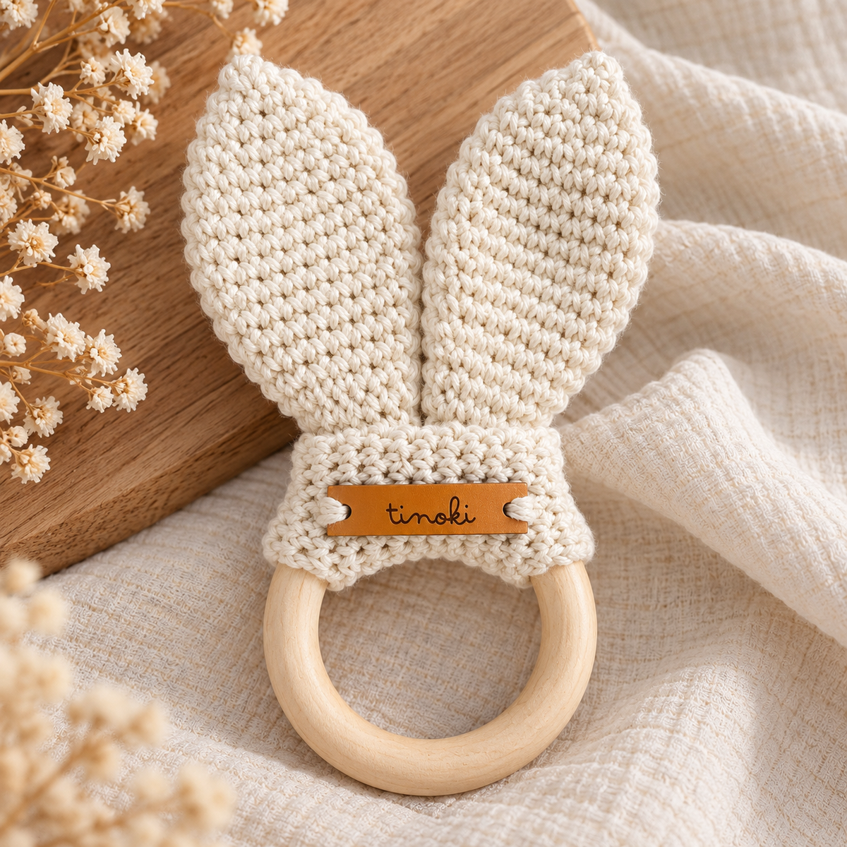 Hochet oreilles de lapin en crochet – TINOKI