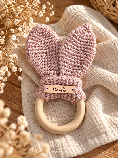 Hochet oreilles de lapin en crochet – TINOKI