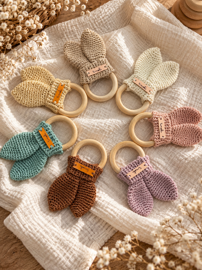 Hochet oreilles de lapin en crochet – TINOKI