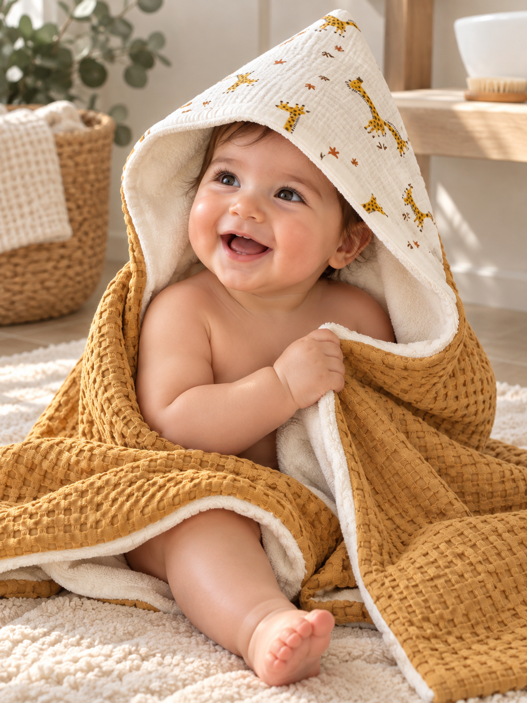 Cape de bain & Couverture 2-en-1