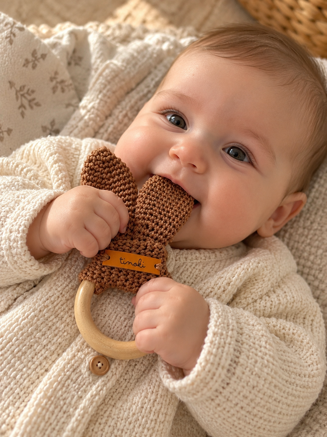 Hochet oreilles de lapin en crochet – TINOKI
