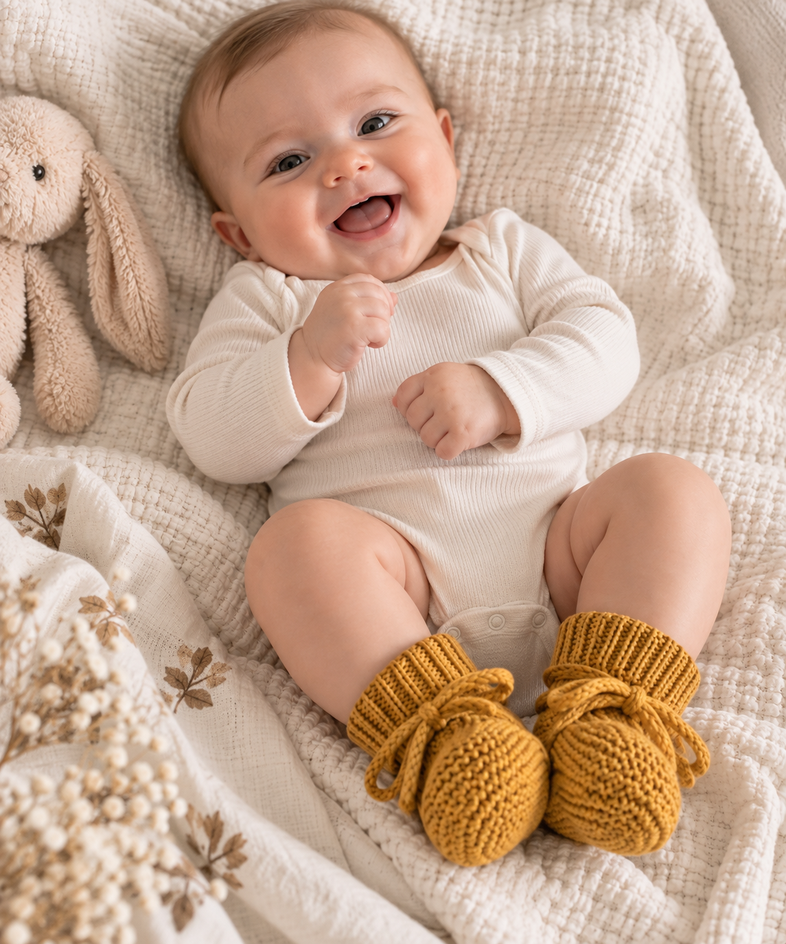 Layette bébé tricoté main