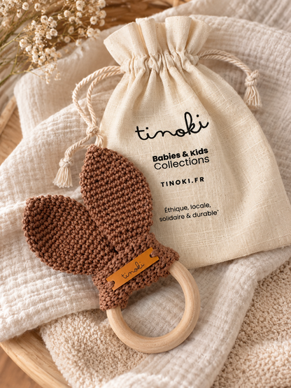 Hochet oreilles de lapin en crochet – TINOKI